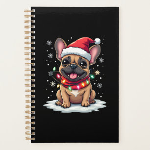 Lustige Französische Bulldoggen Weihnachten Santa Planer