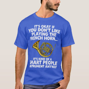 Lustige französische Hornkunst für Männer Frauen H T-Shirt
