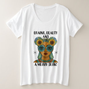 lustige Frau Große Größe T-Shirt
