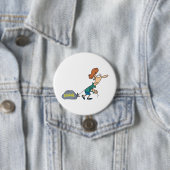 Lustige Frau mit emotionalem Gepäck Button (Beispiel)