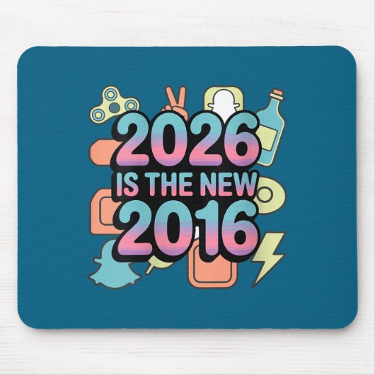 Lustige Frauen 2016 Retro Nostalgie V Mousepad (Vorne)