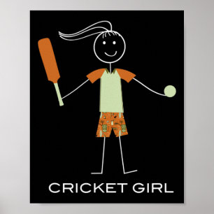 Lustige Frauen Cricket Poster