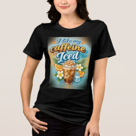Lustige Frauen-Eiskaffee-Liebhaber  Tri-Blend Shirt