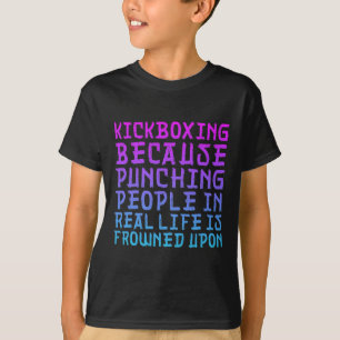 Lustige Frauen Kickboxen Menschen Schlagen Wird Mi T-Shirt