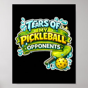 Lustige Frauen-Pickleball-Spielerin Tränen der Poster
