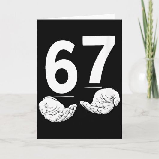 Lustige Frauen Sechs Sieben 6 7 Meme Gen Alpha Sla Karte (Vorderseite)