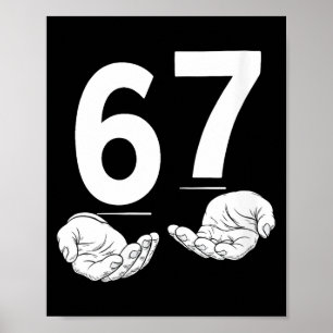 Lustige Frauen Sechs Sieben 6 7 Meme Gen Alpha Sla Poster