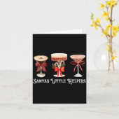 Lustige Frauen Weihnachtsmann Helfer Martini Schwa Karte (Gelbe Blume)