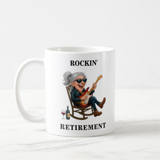 Lustige Frauenpensionierung Kaffeetasse (Links)