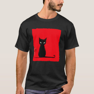 Lustige freche Katze japanische Kunst mürrische Ne T-Shirt
