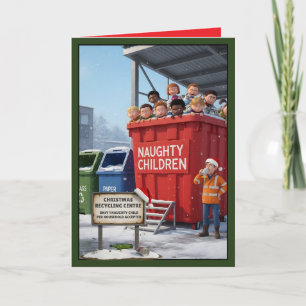 Lustige freche Kinder Weihnachtskarte Karte