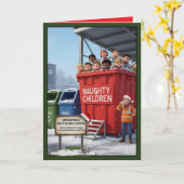 Lustige freche Kinder Weihnachtskarte Karte (Gelbe Blume)