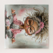 Lustige freche Yoga-Kunst Puzzle (Horizontal)