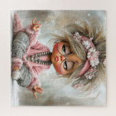 Lustige freche Yoga-Kunst Puzzle (Horizontal)