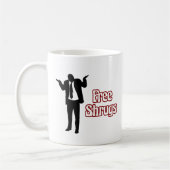 Lustige freie Shrugs-Kaffee-Tasse Kaffeetasse (Links)