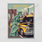 Lustige Freiheitsstatue NY Postkarte (Vorderseite)