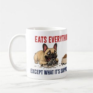 Lustige Frenchie-Chaos-Hundemama-Cartoon-Kunst Kaffeetasse