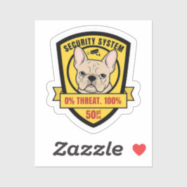 Lustige Frenchie-Sicherheitssystem-Urteil-Hund-Mam Aufkleber