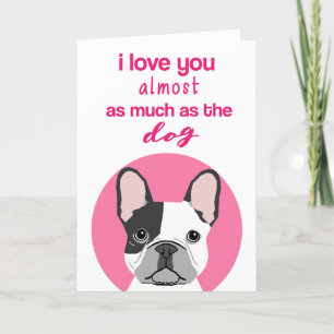 Lustige Frenchie Valentinstagskarte Feiertagskarte