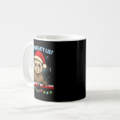 Lustige Frettchen-Weihnachtsmann-Mütze Xmas Männer Kaffeetasse (Vorderseite Links)