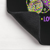 Lustige Friedens Mardi Gras Perlen Karneval Mousepad (Ecke)