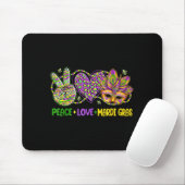 Lustige Friedens Mardi Gras Perlen Karneval Mousepad (Mit Mouse)