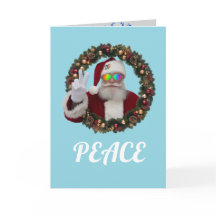 Lustige Friedens-Weihnachtsmann-Weihnachtskarte