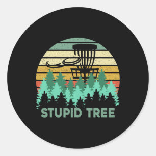 Lustige Frisbee Dumme Baum Disc Golf Geschenk Flie Runder Aufkleber