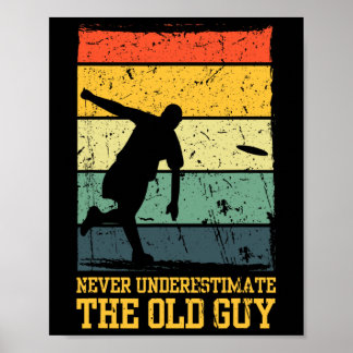 Lustige Frisbee-Kunst für Männer Frauen Flying Dis Poster