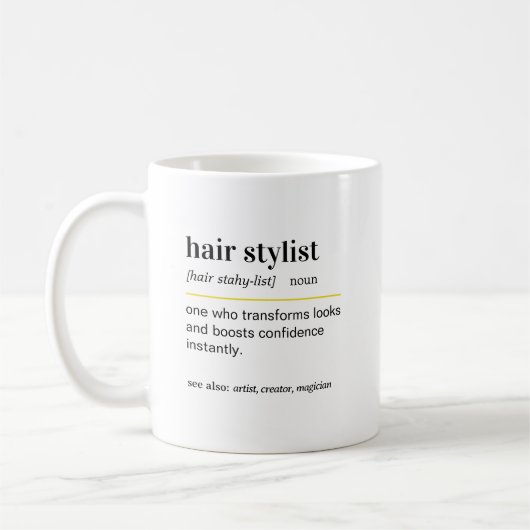 Lustige Friseur-Geschenk-Kaffeetasse Kaffeetasse (Links)