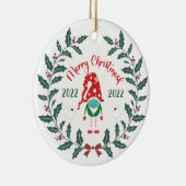lustige frohe Christmask, Quarantine 2021 Keramik Ornament (Rechts)