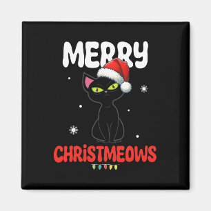 Lustige Frohe Christmeows Fröhliche Katzen Weihnac Magnet