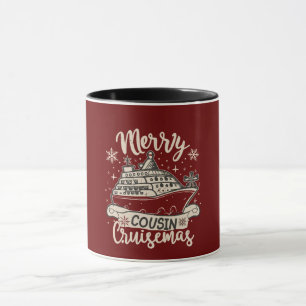 Lustige Frohe Cousin Cruisemas Weihnachten Bootsfa Tasse