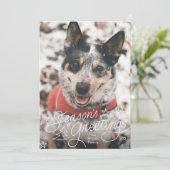 lustige Frohe Festtage Foto Feiertagskarte (Stehend Vorderseite)