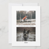 lustige Frohe Festtage Foto Feiertagskarte (Rückseite)