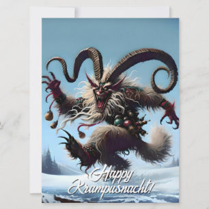 Lustige Frohe Krampusnacht Feiertagskarte