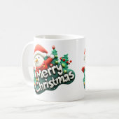 lustige frohe Weihnachten Kaffeetasse (Vorderseite Links)