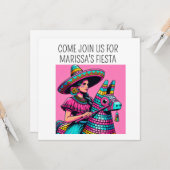 Lustige Fröhliche Fiesta Piñata Bunte Pop-Art Karte (Vorderseite/Rückseite Beispiel)