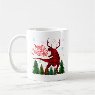 lustige fröhliche Weihnachten Dinosaurier Hirsch K Kaffeetasse