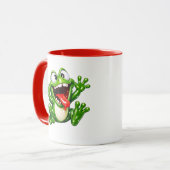 Lustige Frosch-Cartoon-Illustration Tasse (Vorderseite Links)
