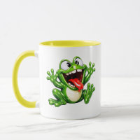 Lustige Frosch-Cartoon-Illustration