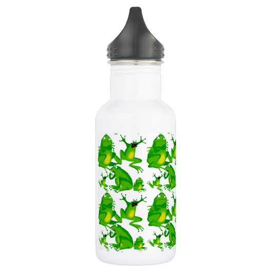 Lustige Frosch-Gefühl-wütende neugierige Trinkflasche (Links)