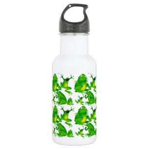 Lustige Frosch-Gefühl-wütende neugierige Trinkflasche