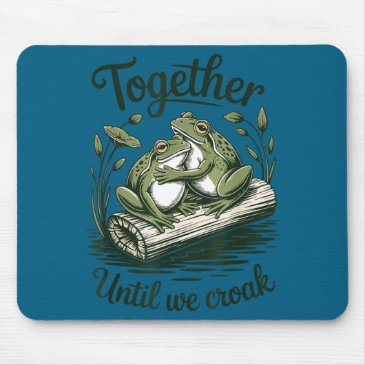 Lustige Froschbraut & -bräutigam Flitterwochen-Sti Mousepad (Vorne)