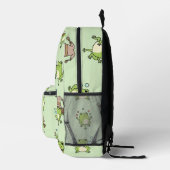 Lustige Frösche auf Achse Bedruckter Rucksack (Rechts)
