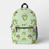 Lustige Frösche auf Achse Bedruckter Rucksack (Vorderseite)