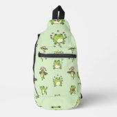 Lustige Frösche auf Achse Crossbody Bag (Vorderseite)