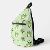 Lustige Frösche auf Achse Crossbody Bag (Rechte Ecke)