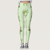 Lustige Frösche auf Achse Leggings (Vorderseite)