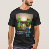 lustige Frösche im Meer, Mann in Liebe Frösche T-Shirt (Vorderseite)